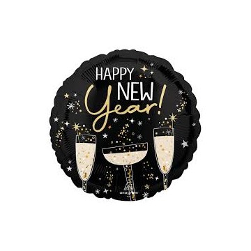 17" Balão Foil "Happy New...