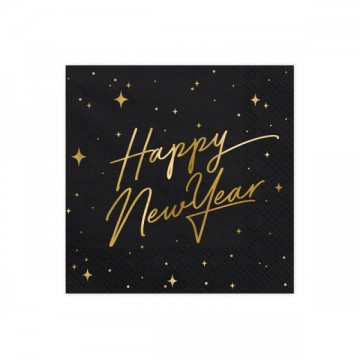 Guardanapos Pretos "Happy...