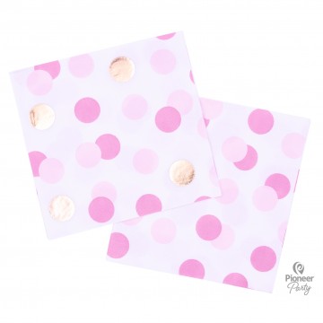 Guardanapos Bolas Rosa e...