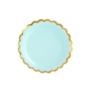 Pratos Verde Água com...