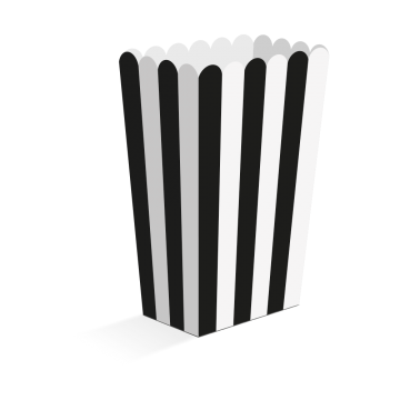 Caixas p/ Snacks Riscas Preto