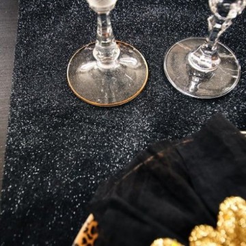 Corredor de Mesa Glitter Preto