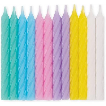 Velas Espiral Cores Pastel