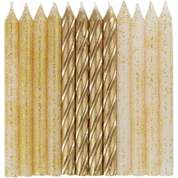 Velas Glitter Dourado