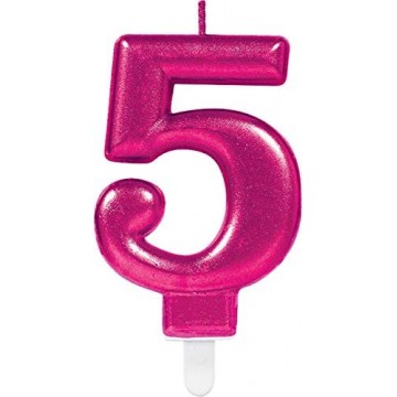 Vela n.º 5 Rosa Fuchia