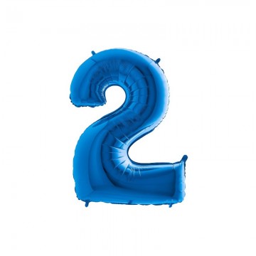 40" Balão Foil N.º 2 Azul