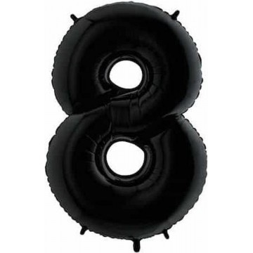 40" Balão Foil N.º 8 Preto