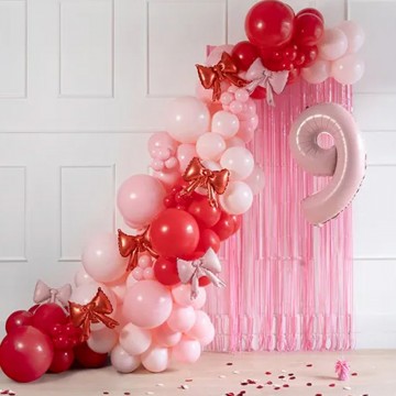 Cortina De Fitas Rosa Claro