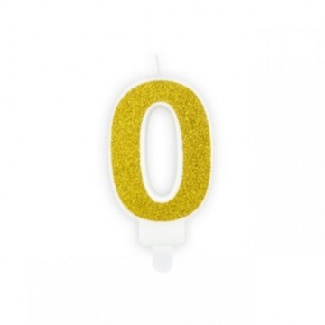 Vela Nº 0 Dourado Brilhante