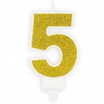 Vela Nº 5 Dourado Brilhante