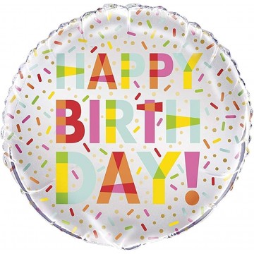 18" Balão Foil "Happy Birthday
