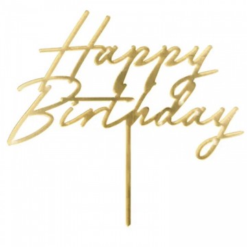 Topo de Bolo "Happy birthday"