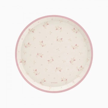 Pratos Florais Rosa G.