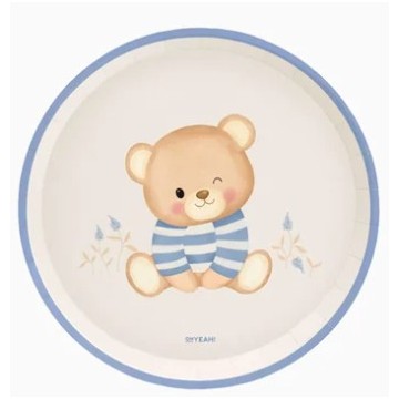 Pratos Urso Azul P.