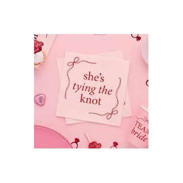 Guardanapos " she´s tying...