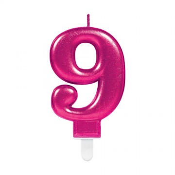 Vela nº 9 Rosa Fuchia