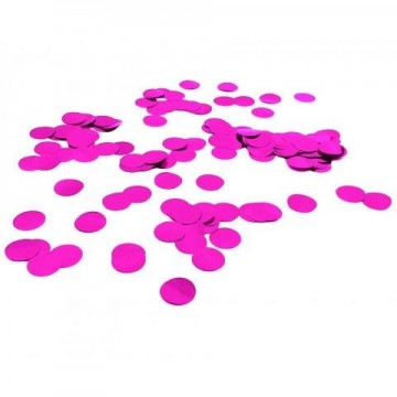 Confettis Foil Redondos Fúcsia