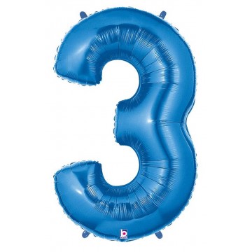 40" Balão Foil N.º 3 Azul