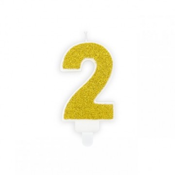 Vela Nº 2 Dourado Brilhante