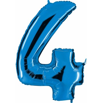 40" Balão Foil N.º 4 Azul