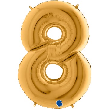 40" Balão Foil N.º 8 Dourado