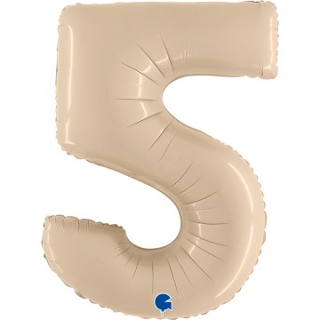 40" Balão Foil N.º 5 Creme