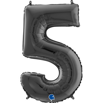 26" Balão Foil N.º 5 Preto