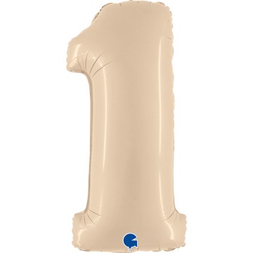 40" Balão Foil N.º 1 Creme