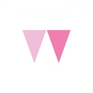Bandeirinha Triangular Rosa