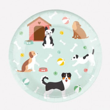 Pratos Papel Cãezinhos G.