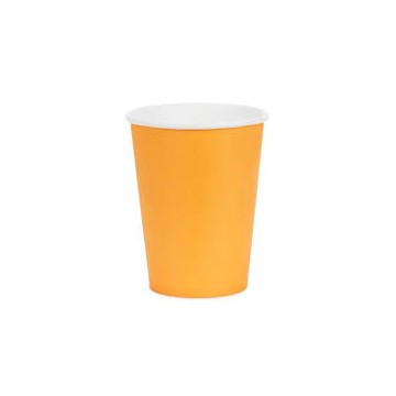 Copos Papel Laranja Claro
