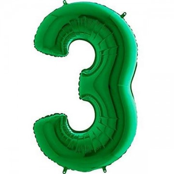40" Balão Foil N.º 3 Verde
